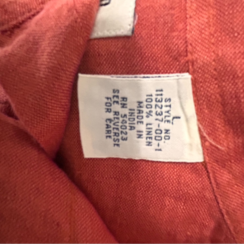 Rust Red Linen Fabric